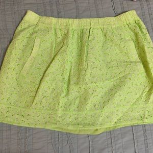 Jcrew Lime Green Pull on Skirt